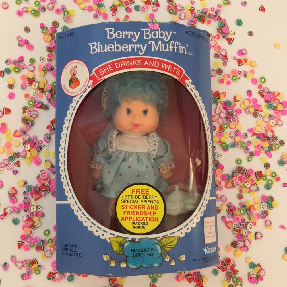 Strawberry Shortcake Berry Blueberry Muffin Doll 1984 Vintage In Box
